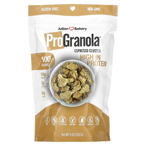 Julian Bakery, ProGranola, эспрессо, 255 г (9 унций)