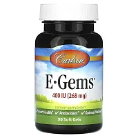 Carlson, E-Gems, 268 mg (400 IU), 90 Soft Gels