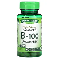 Nature&#x27;s Truth, Balanced B-100, High Potency, 60 Quick Release Capsules