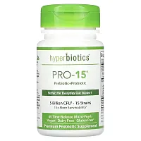 Hyperbiotics, PRO-15, Prebiotic + Probiotic, 5 Billion CFU, 60  Time-Release Micro-Pearls