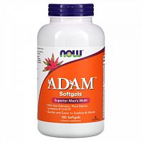 NOW Foods, ADAM, превосходные мультивитамины для мужчин, 180 мягких таблеток