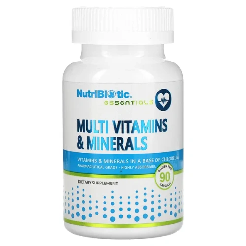 NutriBiotic, Essentials, Multi Vitamins &amp; Minerals, 90 Capsules