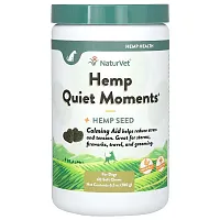 NaturVet, Hemp Quiet Moments + Hemp Seed, For Dogs, 60 Soft Chews, 6.3 oz (180 g)