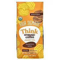 Four Sigmatic, Think, Organic Coffee with Lion&#x27;s Mane Mushroom &amp; Yacon, Whole Bean, Dark Roast, 12 oz (340 g)