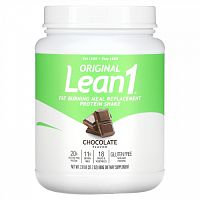 Lean1, Original, жиросжигающий протеиновый коктейль для замены приема пищи, со вкусом шоколада, 900 г (2 фунта)