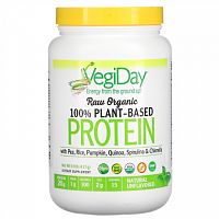 Natural Factors, Raw Organic 100% Plant-Based Protein, Natural Unflavored, 0.9 lb (417 g)