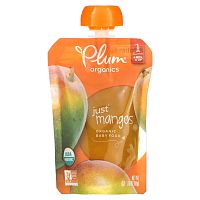 Plum Organics, Органическое детское питание, 1 этап развития, просто манго, 99 г (3,5 унции)