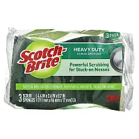 Scotch-Brite, Heavy Duty Scrub Sponges, 3 Sponges