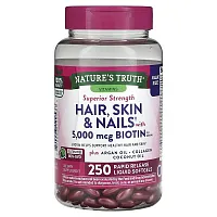 Nature&#x27;s Truth, Hair, Skin &amp; Nails With Biotin, 250 Rapid Release Liquid Softgels