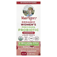 MaryRuth&#x27;s, Organic Women&#x27;s Precision Probiotic, Liquid Drops, Raspberry , 2 Billion CFU , 0.5 fl oz (15 ml)