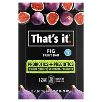 That&#x27;s It, Prebiotics + Probiotics Fruit Bar, Fig, 12 Bars, 1.2 oz (35 g) Each