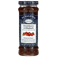 St. Dalfour, Strawberry & Rhubarb, Deluxe Strawberry & Rhubarb Spread,  10 oz (284 g)