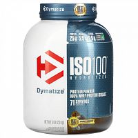 Dymatize, ISO100, гидролизованный, 100% изолят сывороточного протеина, шоколад для гурманов, 2,3 кг (5 фунтов)