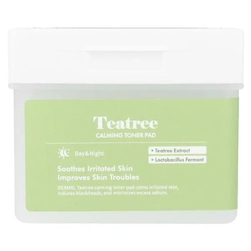 Dermal, Teatree Calming Toner Pad, 120 Gauze Pads