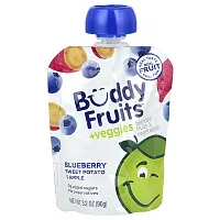 Buddy Fruits, Blended Fruits &amp; Vegetables, Blueberry, Sweet Potato, &amp; Apple, 3.2 oz (90 g)