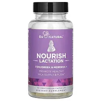 Eu Natural, Nourish Lactation, Fenugreek &amp; Moringa+, 60 Vegetarian Capsles