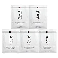 Sympli Beautiful, Plumping Beauty Sheet Mask, 5 Sheet Masks, 0.85 fl oz (25 ml) Each