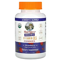 MaryRuth&#x27;s, Organic Vitamin D3 Gummies, Strawberry, 60 Gummies