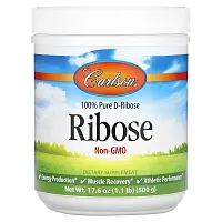 Carlson, Ribose, 17.6 oz (500 g)