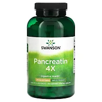 Swanson, Pancreatin 4X, Triple Strength, 375 mg, 300 Enteric-Coated Tablets