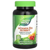 Nature&#x27;s Way, Vitamin D3 Gummy, Mixed Fruit, 50 mcg (2,000 IU), 120 Gummies