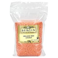 Bergin Fruit and Nut Company, Organic Red Lentils, 19 oz (539 g)