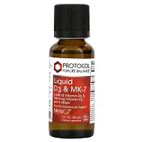 Protocol for Life Balance, Liquid D3 &amp; MK-7, 1 fl oz (30 ml)