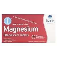 Trace Minerals ®, Magnesium Effervescent Tablets, Raspberry, 8 Tubes, 10 Tablets Each