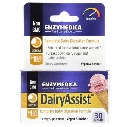 Enzymedica, DairyAssist, 30 Capsules