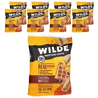 Wilde Brands, Protein Chips, Chicken &amp; Waffles, 8 Bags, 1.34 oz (38 g) Each