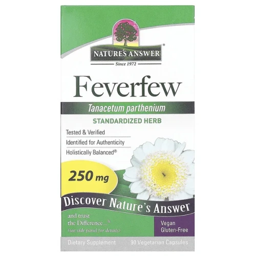 Nature&#x27;s Answer, Feverfew, 250 mg, 90 Vegetarian Capsules