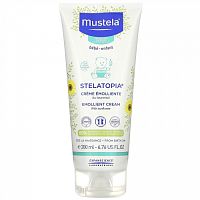 Mustela, Stelatopia, Emollient Cream with Sunflower, Fragrance Free, 6.76 fl oz (200 ml)