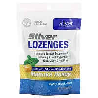 American Biotech Labs, Silver Biotics, Mighty Manuka Mint, 21 Lozenges, 3 oz (85 g)