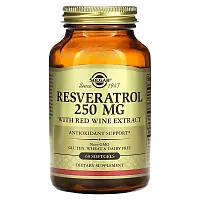 Solgar, Resveratrol, 250 mg, 60 Softgels