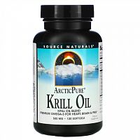 Source Naturals, ArcticPure, масло криля, 500 мг, 120 капсул