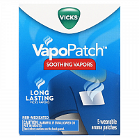 Vicks, VapoPatch, Soothing Vapors, 5 патчей с ароматом для ношения