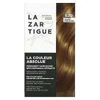 Lazartigue, Permanent Haircolor with Botanical Extracts, 6.30 Golden Dark Blond, 1 Application