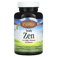 Carlson, Totally Zen with GABA, L-Theanine &amp; B Vitamins, 120 Capsules