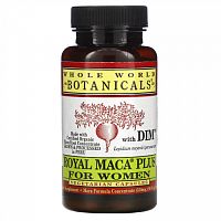 Whole World Botanicals, Royal Maca® Plus For Women, премиальная мака для женщин, 500 мг, 90 вегетарианских капсул