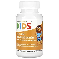 California Gold Nutrition, Chewable Multivitamins with Probiotics &amp; Enzymes for Children, Assorted Fruit, 120 Vegetarian Tablets