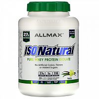 ALLMAX, IsoNatural, изолят сывороточного протеина, ваниль, 2,27 кг (5 фунтов)