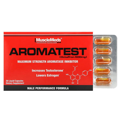 MuscleMeds, Aromatest, 500 mg, 30 Liquid Capsules