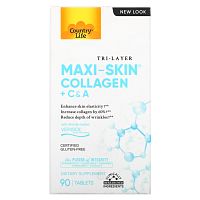 Country Life, Tri Layer Maxi-Skin Collagen, коллаген с витаминами C и A, 90 таблеток