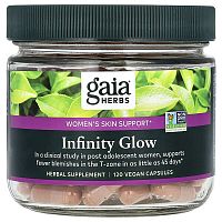 Gaia Herbs, Infinity Glow, Women&#x27;s Skin Support, 120 Vegan Capsules