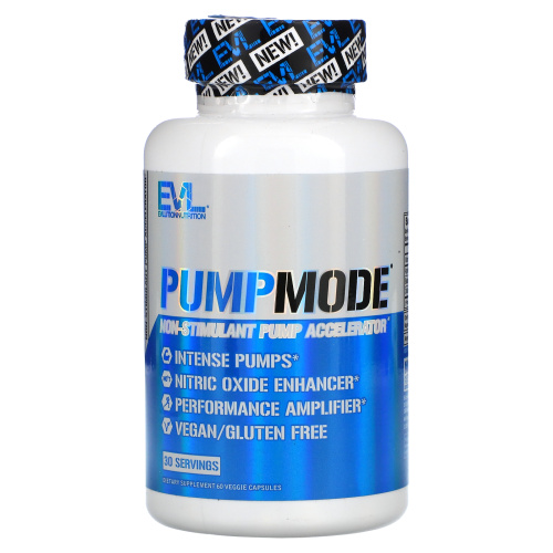 EVLution Nutrition, PumpMode, 60 растительных капсул