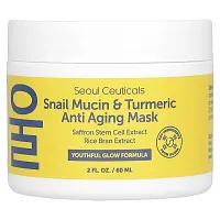 SeoulCeuticals, Snail Mucin &amp; Turmeric Anti Aging Beauty Mask, 2 fl oz (60 ml)