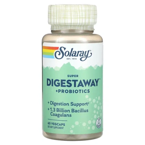 Solaray, Super Digestaway + Probiotics, 60 VegCaps