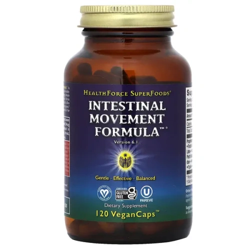 HealthForce Superfoods, Intestinal Movement Formula, 120 Vegan Caps