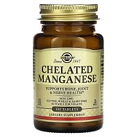 Solgar, Chelated Manganese, 100 Tablets