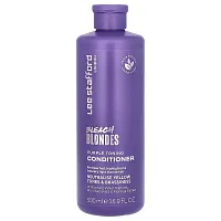 Lee Stafford, Bleach Blondes, Purple Toning Conditioner, For Bleached, Highlighted &amp; Naturally Light Blonde Hair, 16.9 fl oz (500 ml)